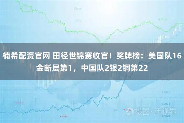 楠希配资官网 田径世锦赛收官！奖牌榜：美国队16金断层第1，中国队2银2铜第22